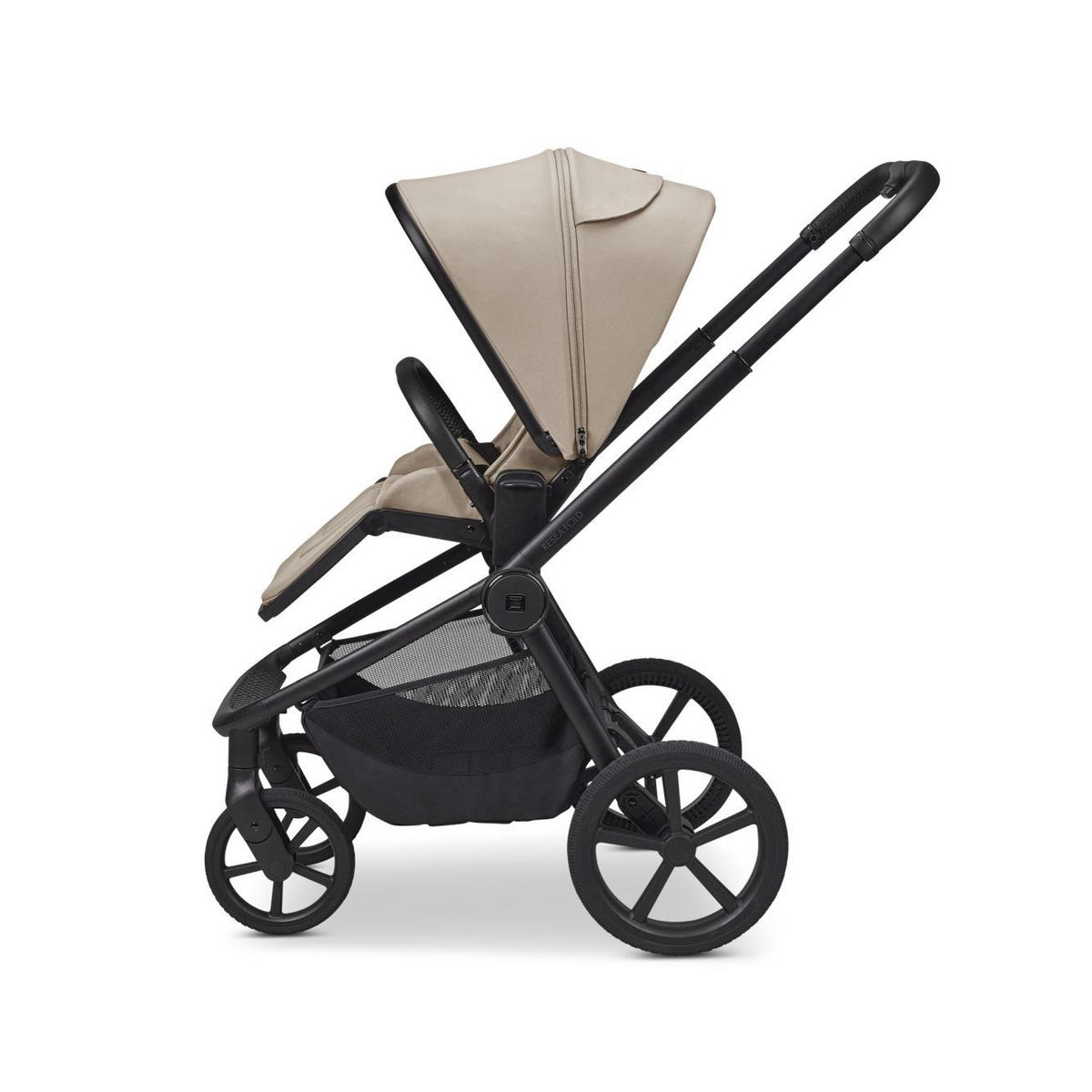 KOMBIKINDERWAGEN  Resea Fold  sand  - Sandfarben/Schwarz, Basics, Textil/Metall (116/57/94cm) - Moon