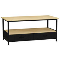 COUCHTISCH in Holzwerkstoff 100/50/45 cm  - Honigeiche/Schwarz, Design, Holzwerkstoff/Kunststoff (100/50/45cm) - MID.YOU