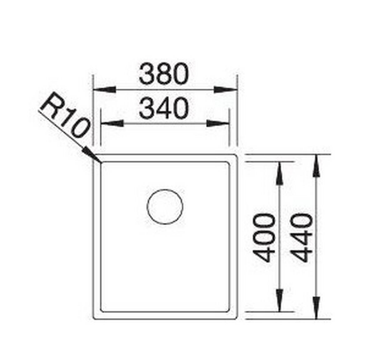 SPÜLE 521571  - Edelstahlfarben, Basics, Metall (38/13/44cm) - Blanco