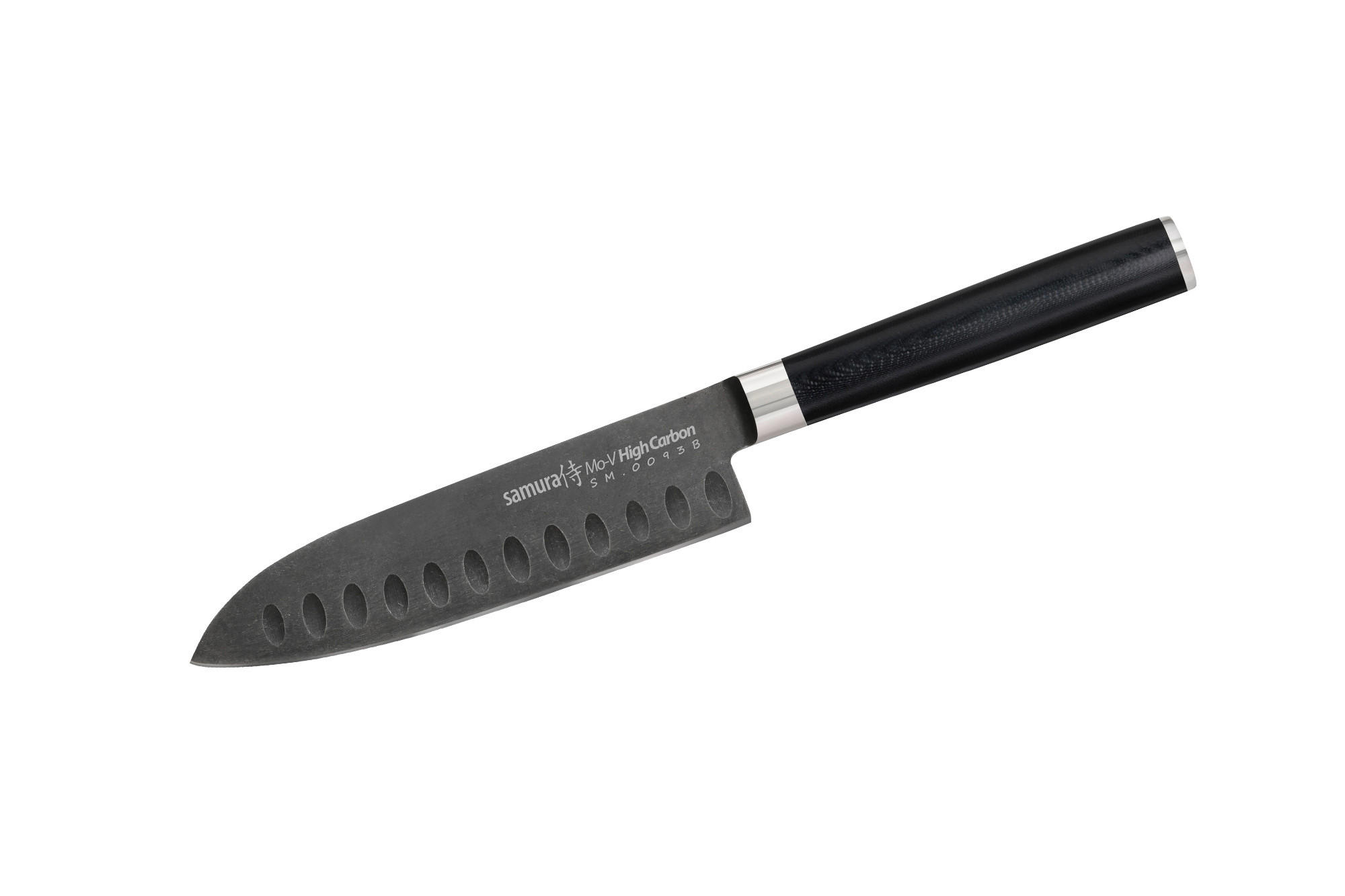 NOŽ SANTOKU  MO-V 25.5/3.6/1.8 cm            - črna, Basics, kovina/leseni material (25.5/3.6/1.8cm) - Samura