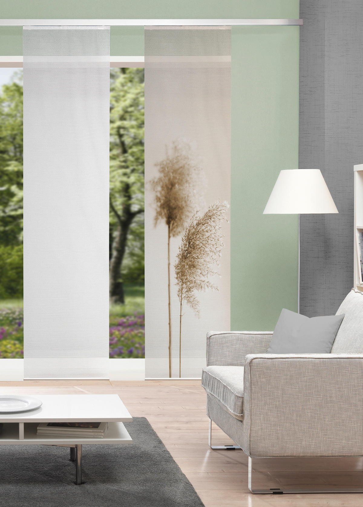 FLÄCHENVORHANG in Sandfarben halbtransparent  - Sandfarben, Natur, Textil (60/260cm)