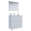 BADEZIMMER 3-teilig  in 60 cm  - Weiss/Alufarben, Modern, Keramik/Holzwerkstoff (60cm) - MID.YOU