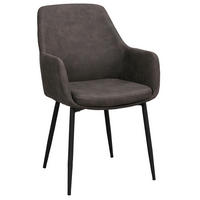 STOL mikrofiber  - mörkgrå/svart, Klassisk, metall/textil (54/95/62cm) - Rowico