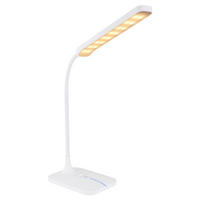 LED-SCHREIBTISCHLEUCHTE Urano 43/12,8 cm  - Opal/Weiß, Basics, Kunststoff (43/12,8cm) - Globo