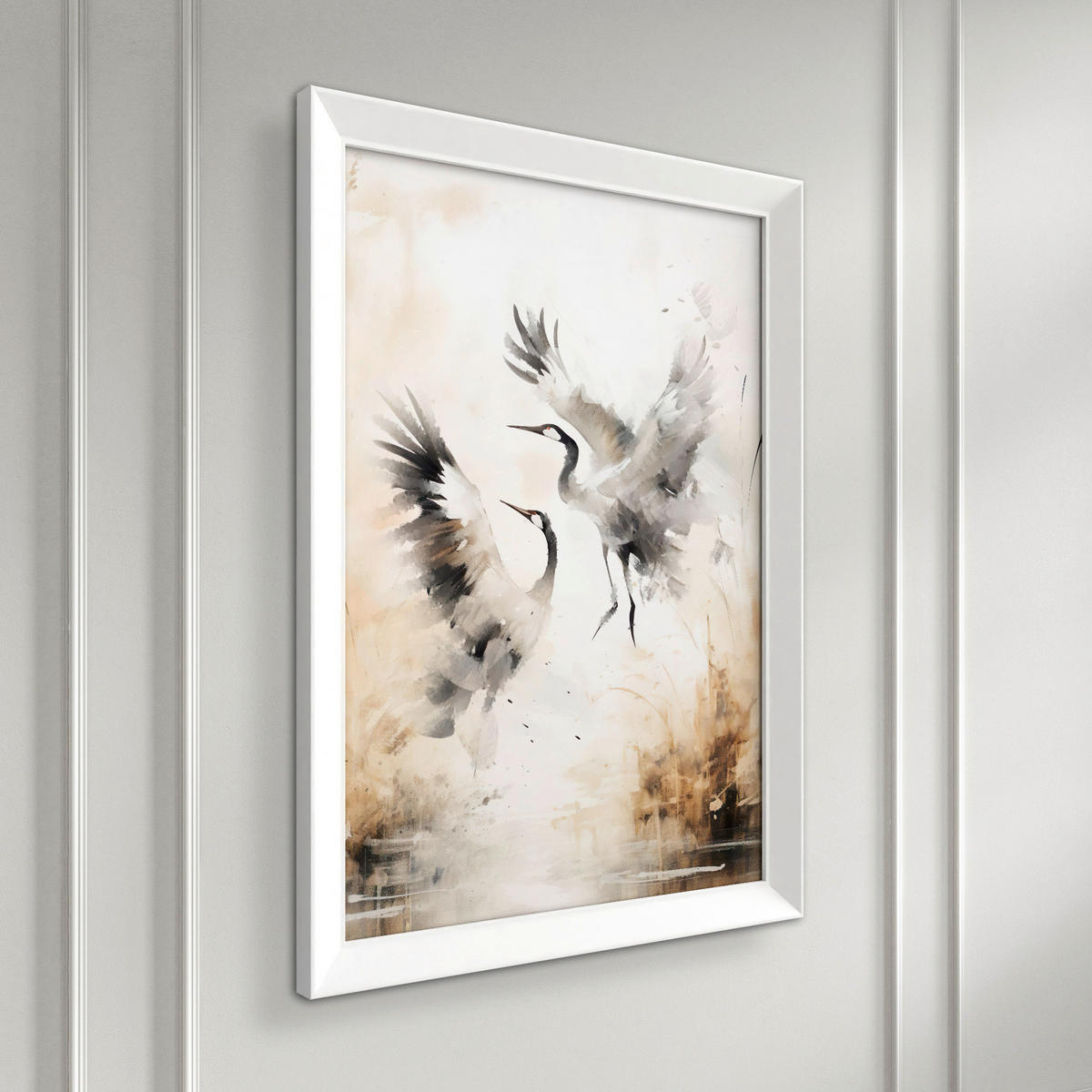 DRUCKGRAFIK Landschaft & Natur, Tiere  - Beige/Weiß, Basics, Holz/Papier (75/56/3cm)
