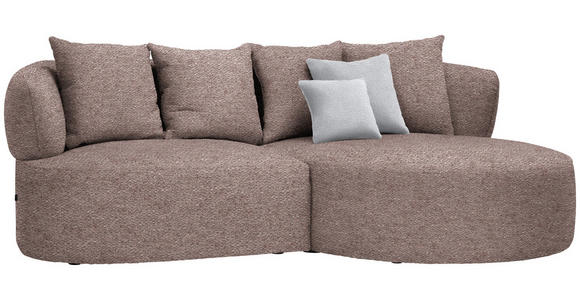 ECKSOFA in Chenille Rotbraun  - Rotbraun/Hellgrau, MODERN, Kunststoff/Textil (235/166cm) - Hom`in