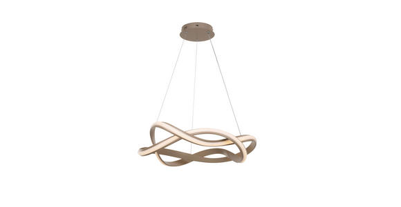 LED-HÄNGELEUCHTE 55/150 cm  - Cappuccino, Design, Kunststoff/Metall (55/150cm) - Novel