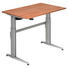 SCHREIBTISCH - Silberfarben/Nussbaumfarben, KONVENTIONELL, Holzwerkstoff/Metall (120/72-119/80cm) SCHREIBTISCH - Silberfarben/Nussbaumfarben, KONVENTIONELL, Holzwerkstoff/Metall (120/72-119/80cm)