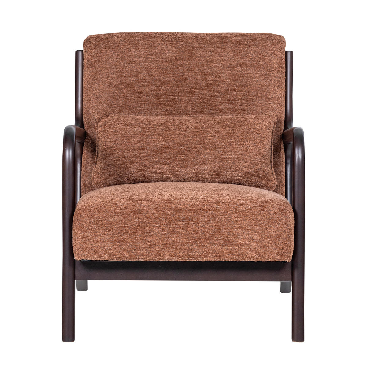SESSEL in Chenille Braun, Dunkelbraun  - Dunkelbraun/Braun, MODERN, Holzwerkstoff/Textil (67/75/82cm) - Livetastic