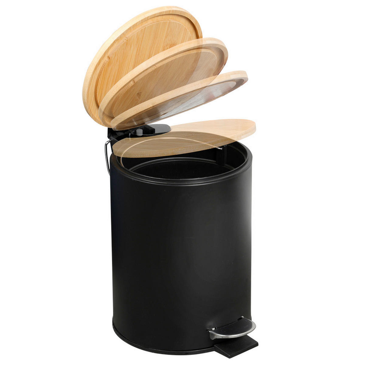 KOSMETIKEIMER 3 l   - Schwarz/Naturfarben, Basics, Holz/Kunststoff (17/24cm) - Kesper