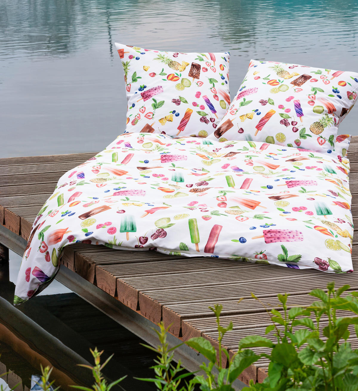 POSTELJNINA 135/200 cm mako saten večbarvno  - večbarvno, Konvencionalno, tekstil (135/200cm) - Janine