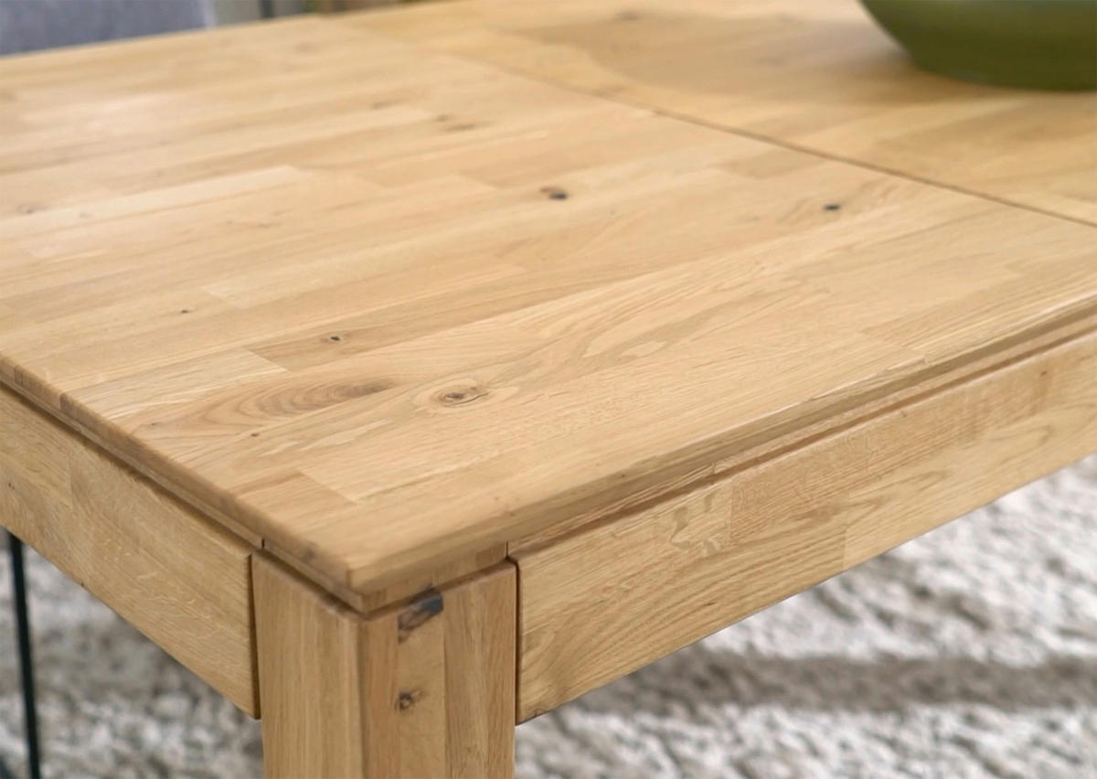 ESSTISCH Braun rechteckig  ausziehbar  - Braun, Natur, Holz (120/80/75cm) - Livetastic