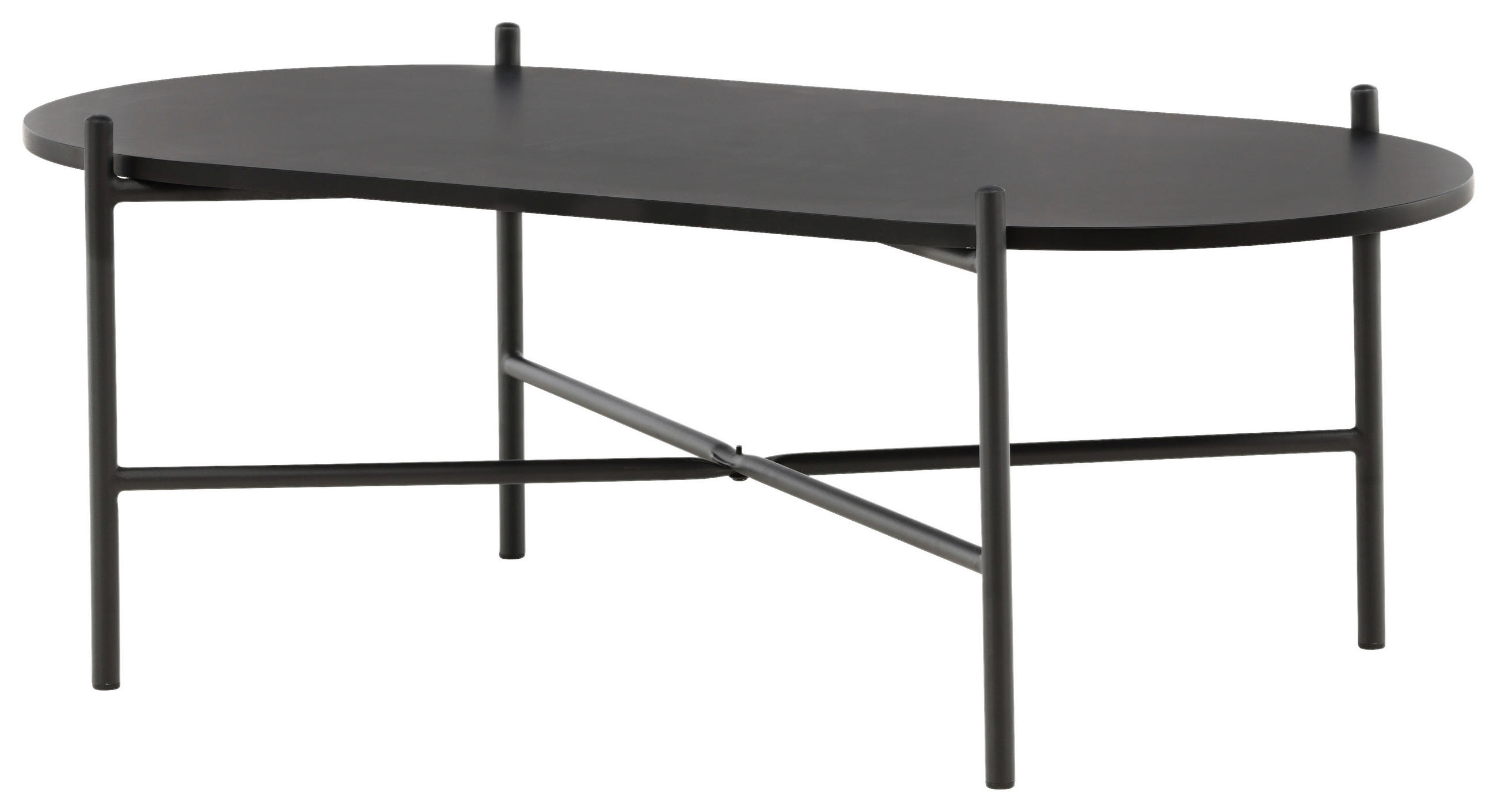 Livetastic Couchtisch Schwarz 60x45x120 cm