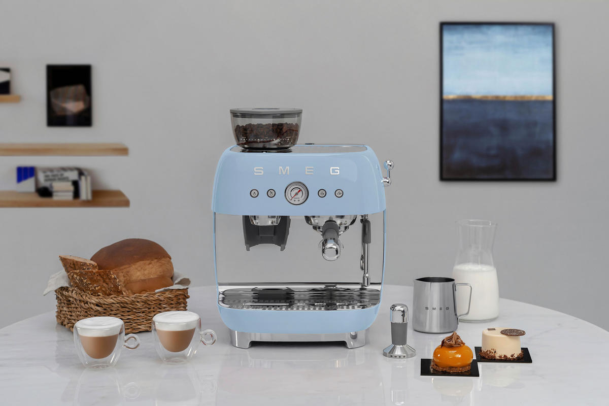 ESPRESSOMASCHINE 50's Style  - Pastellblau, Trend, Metall (33.4/44.3/43.0cm) - SMEG