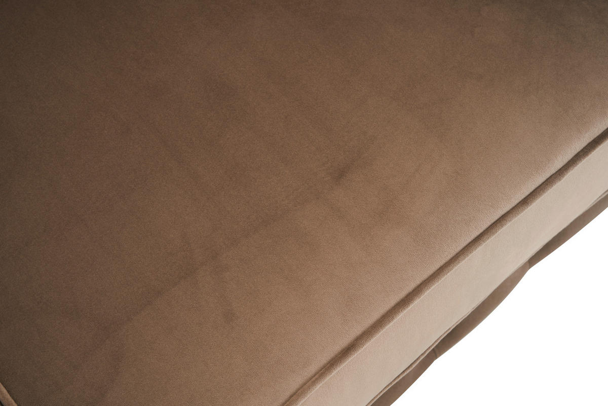 CHESTERFIELD-SOFA Samt Schwarz, Taupe  - Taupe/Schwarz, Trend, Holz/Textil (165/73/87cm) - Xora
