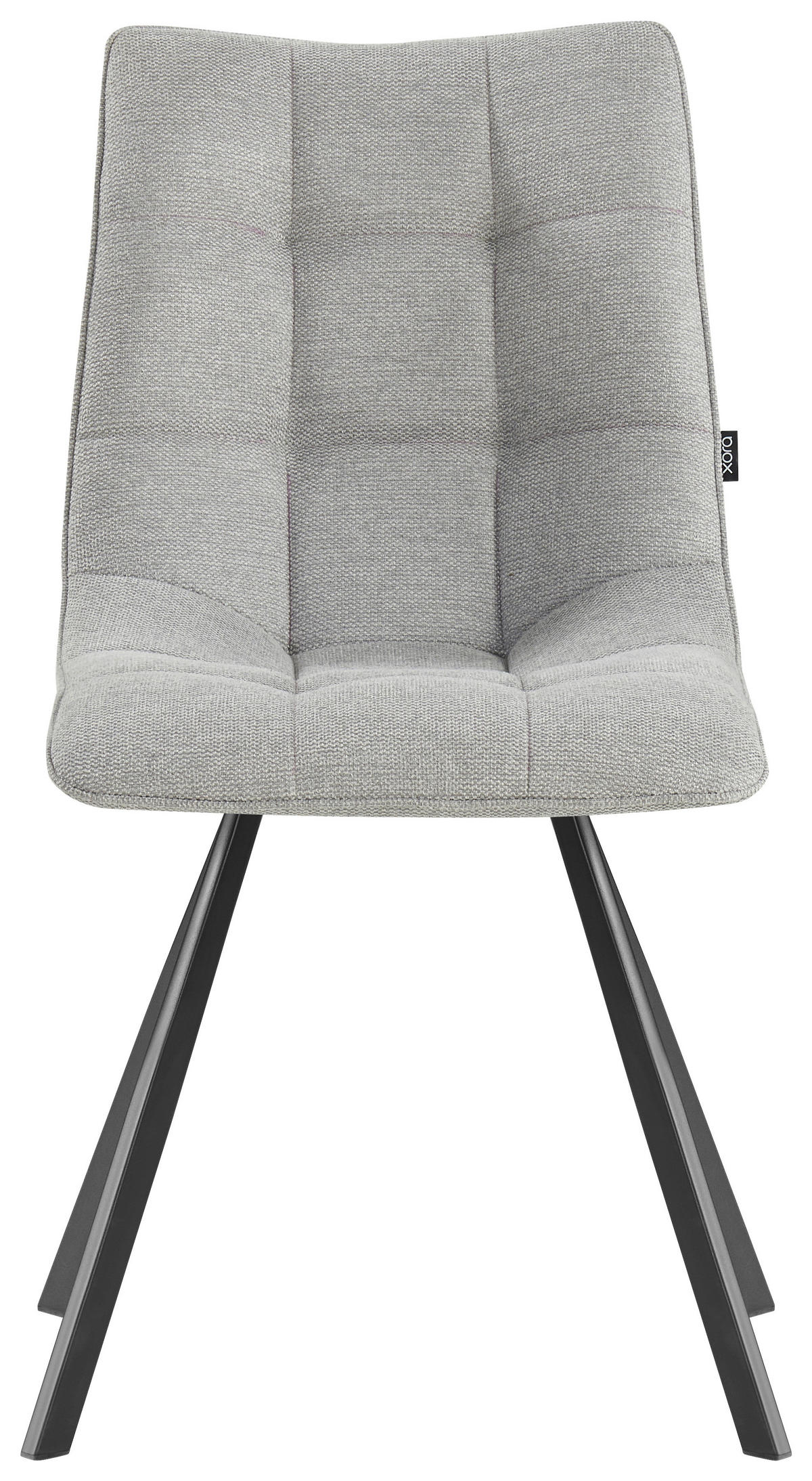 STUHL - Hellgrau/Schwarz, Design, Textil/Metall (47/86/61cm) - Xora