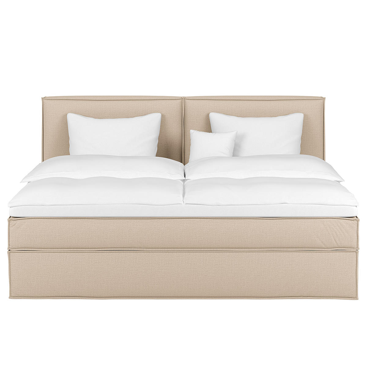 BOXSPRINGBETT 240/200 cm  in Beige  - Beige, Design, Textil (240/200cm) - home24