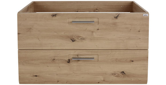 Waschbeckenunterschrank mit Soft-Close Avensis B: 90cm - Fichtefarben/Eichefarben, MODERN, Holzwerkstoff (90/53/45cm) - Luca Bessoni
