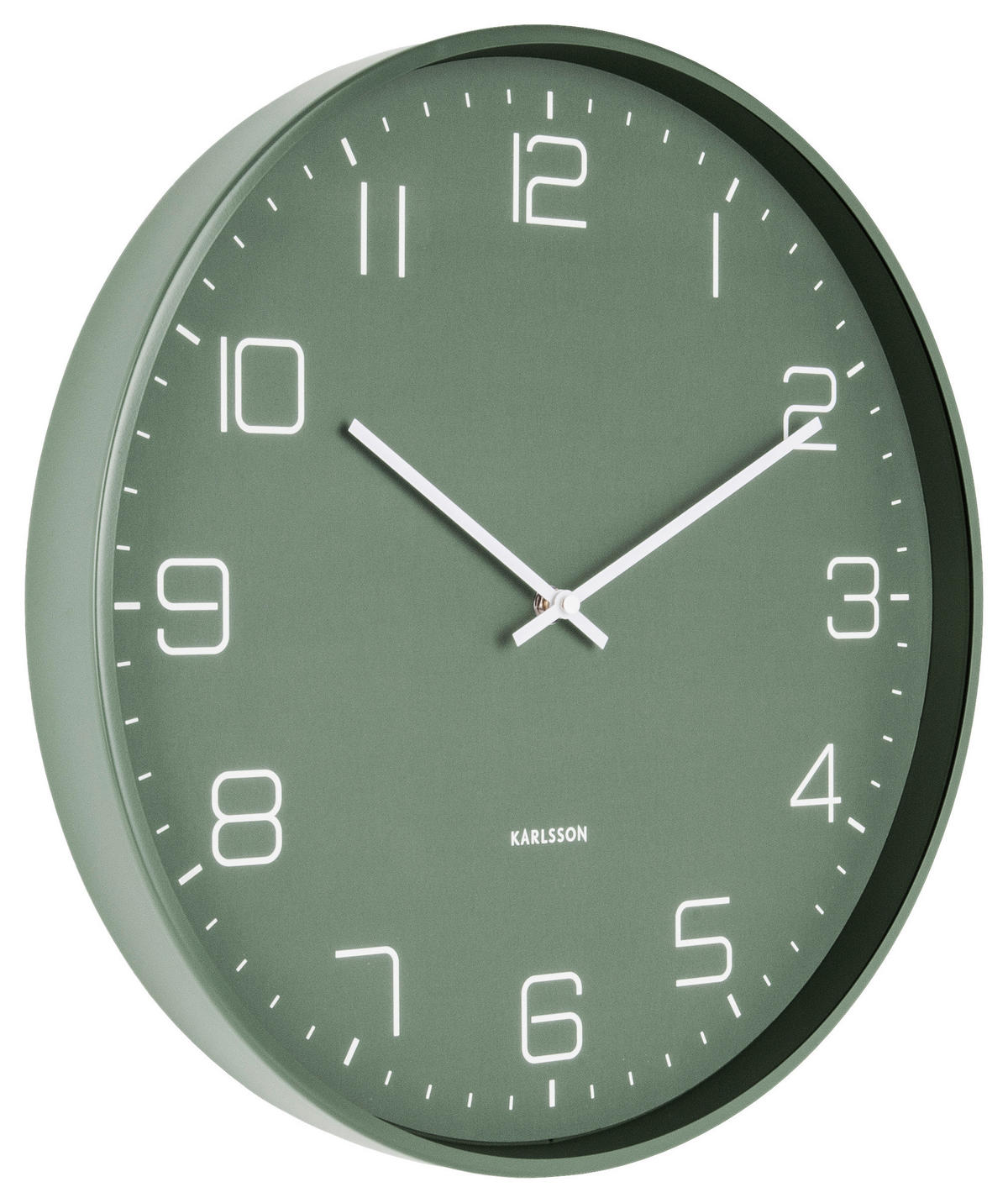 WANDUHR  Grün  - Grün, Basics, Metall (40/40/4,5cm) - Karlsson