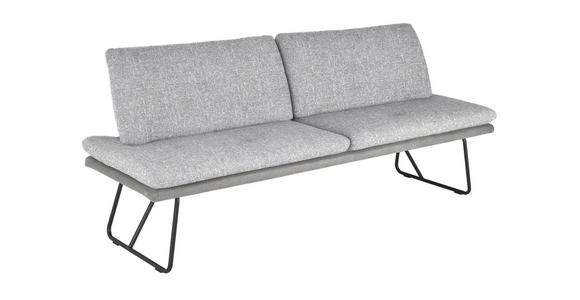 SITZBANK in Metall, Textil Grau - Schwarz/Grau, Design, Textil/Metall (208/91/72cm) - Dieter Knoll