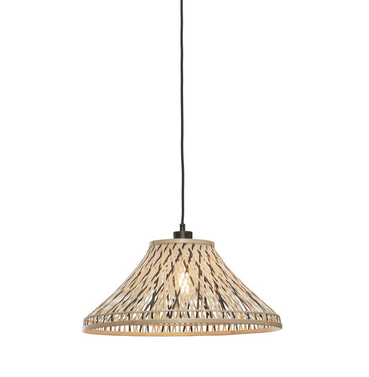 ZÁVĚSNÉ SVÍTIDLO, 45/45/20 cm  - černá/přírodní barvy, Trend, dřevo (45/45/20cm) - Good & Mojo