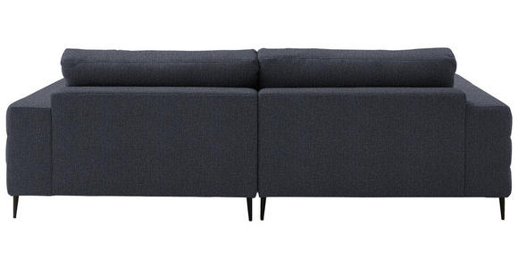 ECKSOFA  in Flachgewebe Dunkelgrau  253/177 cm  - Dunkelgrau/Schwarz, Design, Textil/Metall (253/177cm) - Dieter Knoll