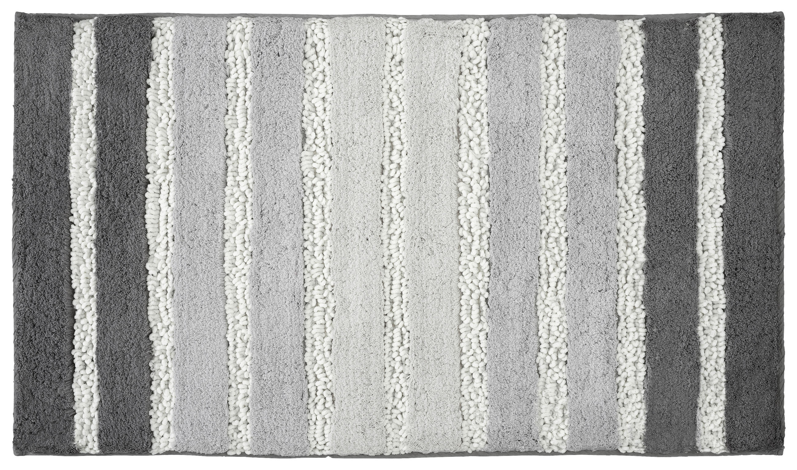 BADTEPPICH Grau 60/100 cm  - Grau, KONVENTIONELL, Kunststoff/Textil (60/100cm) - Kleine Wolke