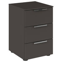 NACHTSCHRANK 40/61/42 cm  - Chromfarben/Graphitfarben, MODERN, Holzwerkstoff/Kunststoff (40/61/42cm) - Rauch Möbel
