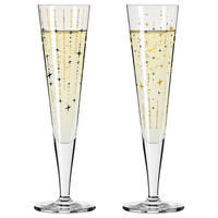 CHAMPAGNERGLAS 205 ml 2-teilig  - Platinfarben/Goldfarben, LIFESTYLE, Glas (7,2/24/7,2cm) - Ritzenhoff