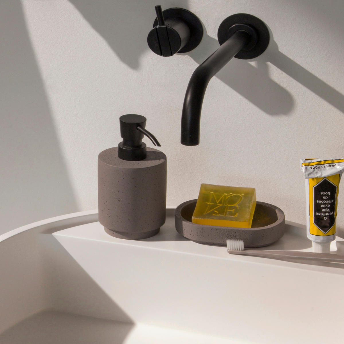 SEIFENSPENDER SOLID  - Grau, Basics (8/8/15cm) - Moeve