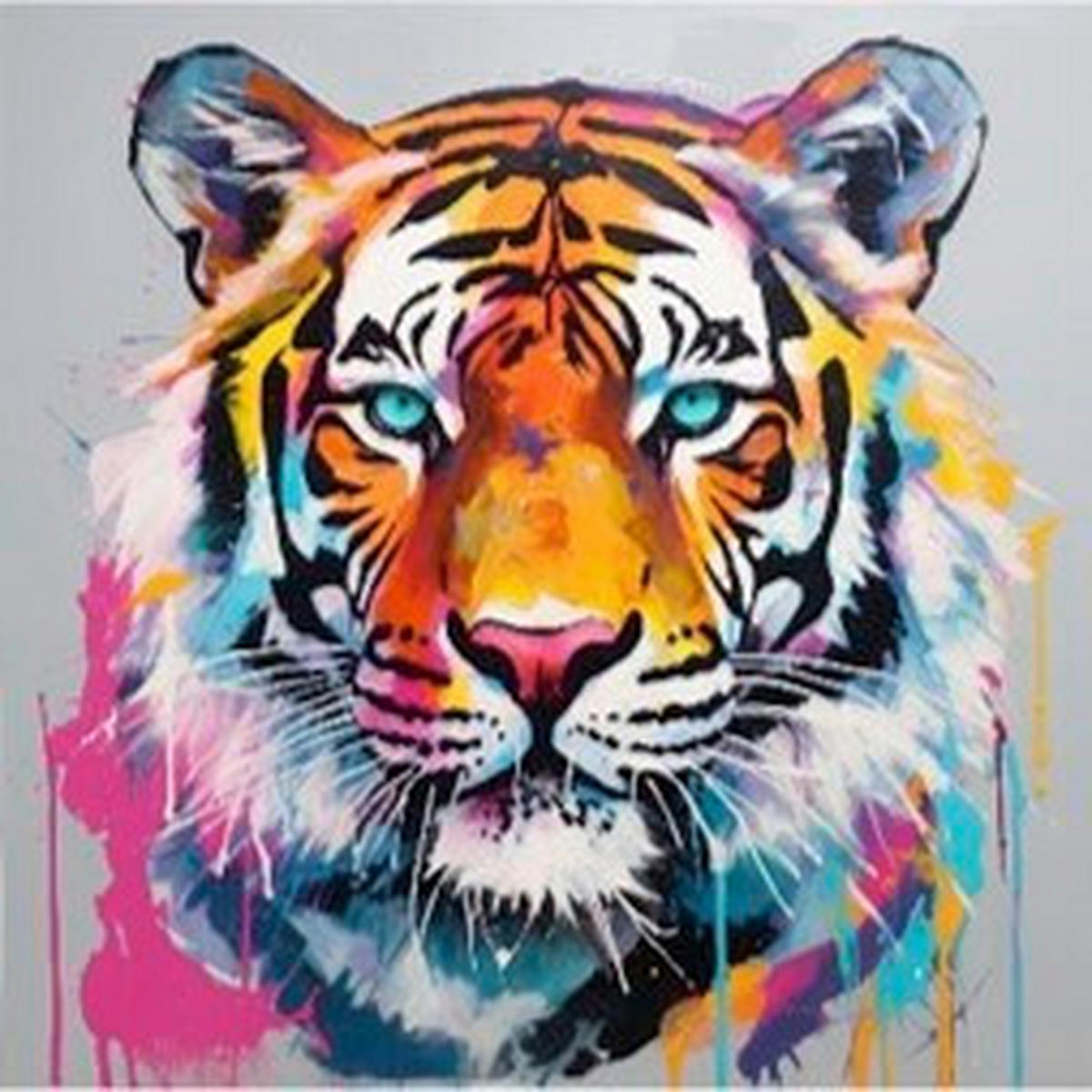 METALLBILD Tiere  - Multicolor, Basics, Metall (50/50/2cm) - Euroart