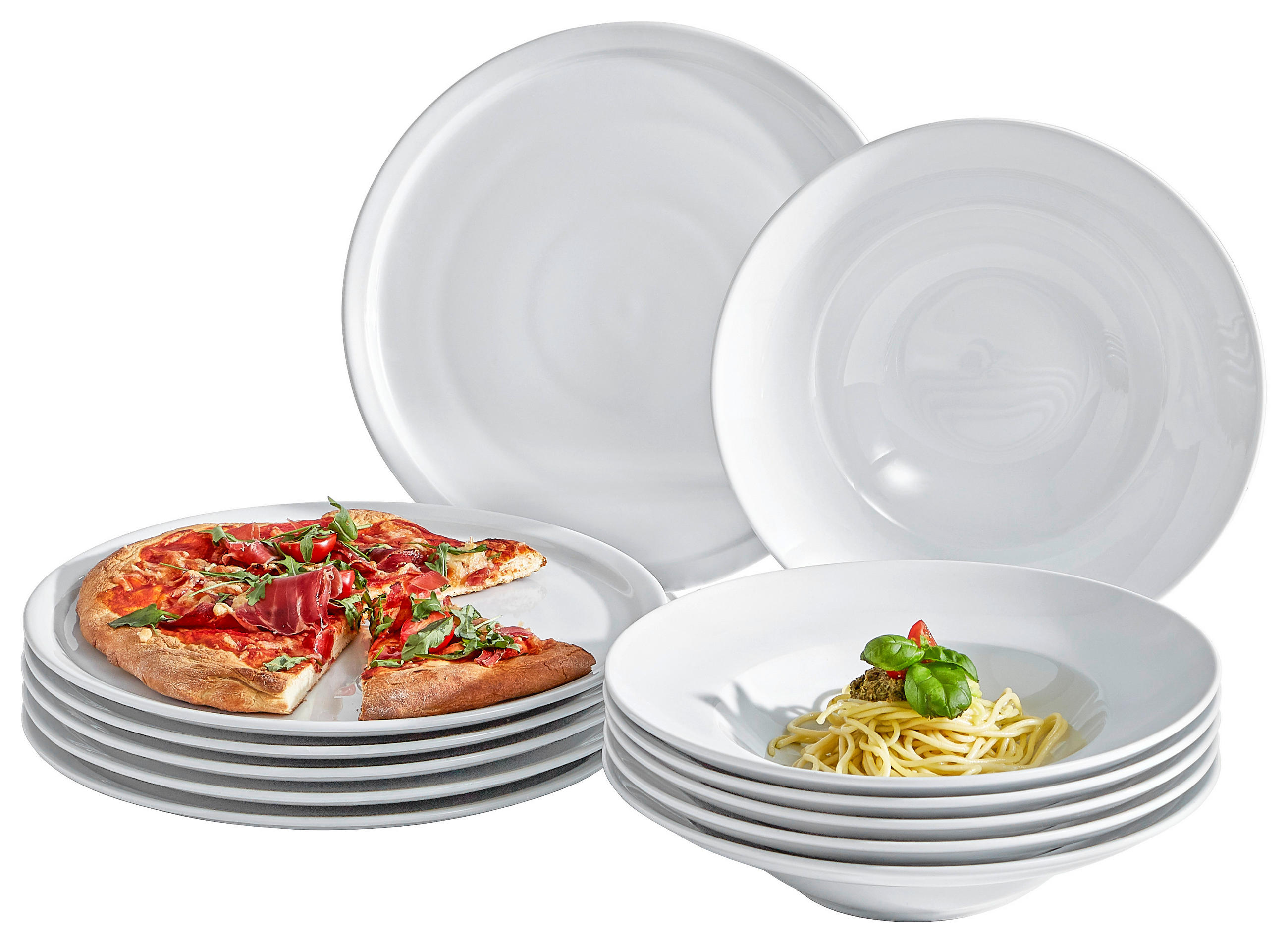 PASTATELLERSET Porzellan 4-teilig  - Basics, Keramik (27cm) - Boxxx