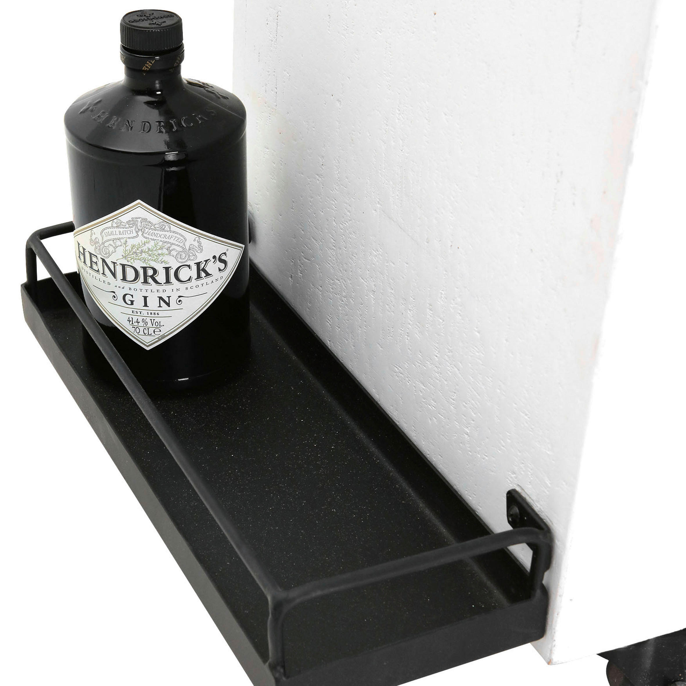 Thumbnail - Landscape Barwagen, Weiß, Natur, Holz, Holzwerkstoff, Mangoholz, massiv, 2 Schubladen, rechteckig, 97x85x43 cm, mit Flas...