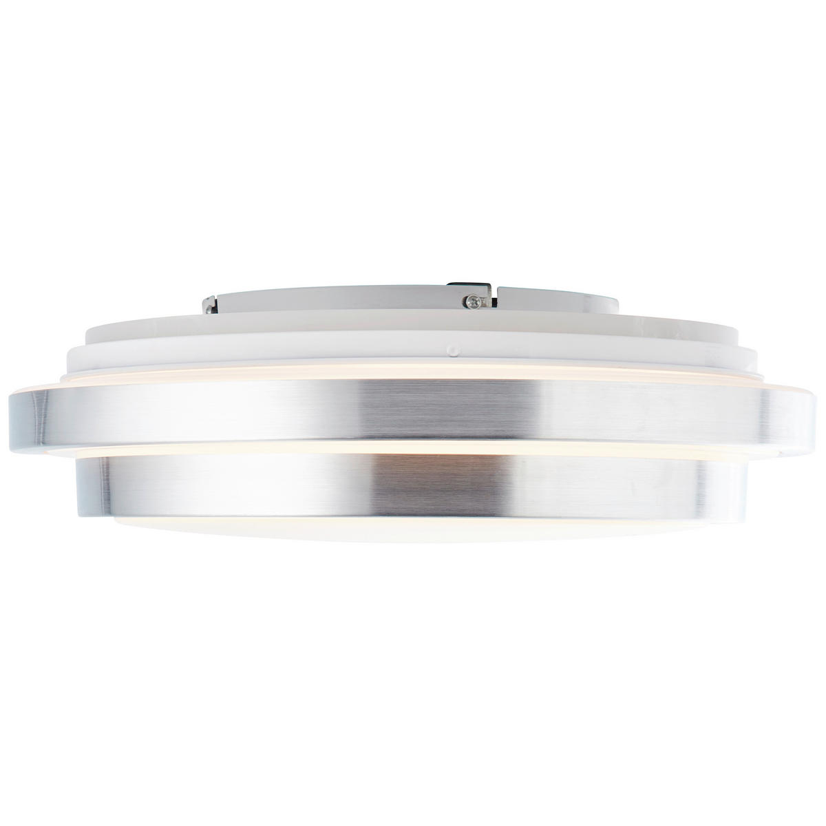 LED-DECKENLEUCHTE 41/12,5 cm   - Silberfarben/Weiß, KONVENTIONELL, Kunststoff/Metall (41/12,5cm) - Brilliant