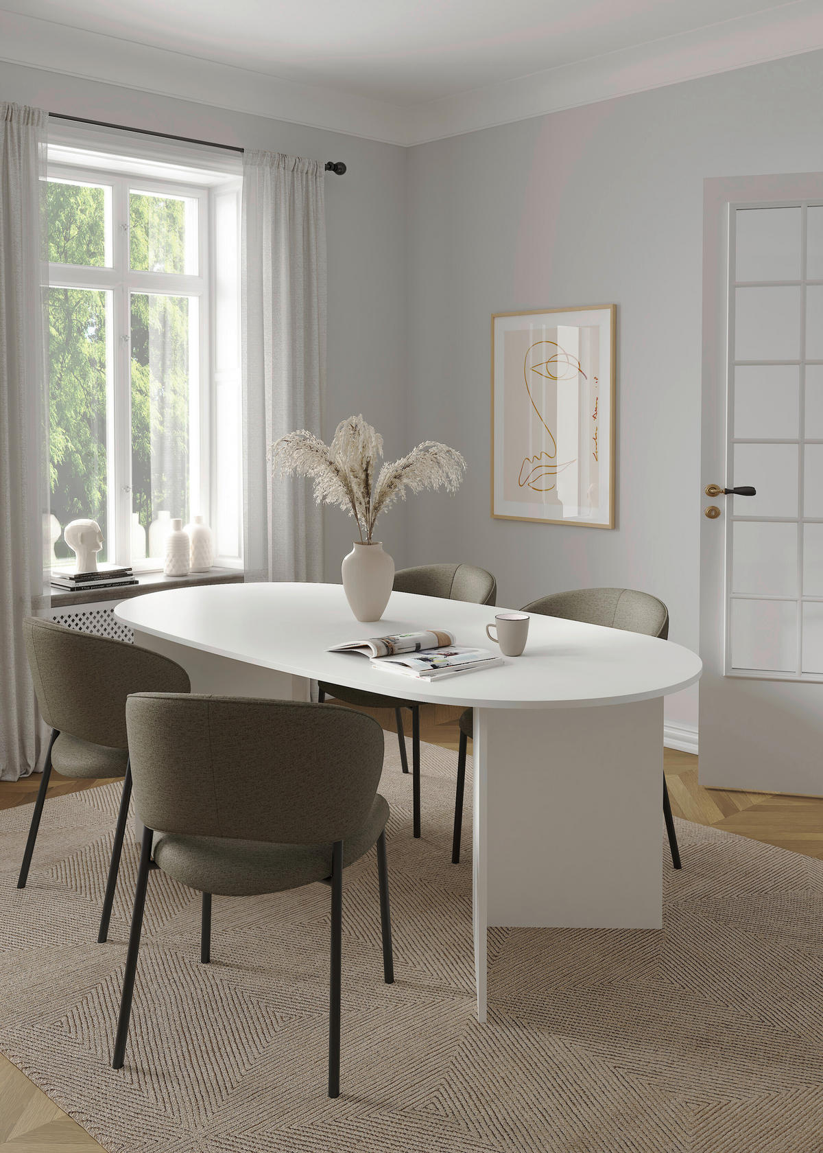 ESSTISCH in Holz 200/100/76 cm   - Weiß, MODERN, Holz (200/100/76cm) - MID.YOU