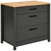SCHUBKASTENUNTERSCHRANK 100/92/60 cm  in Anthrazit  - Anthrazit/Schwarz, MODERN, Holzwerkstoff/Metall (100/92/60cm) - home24