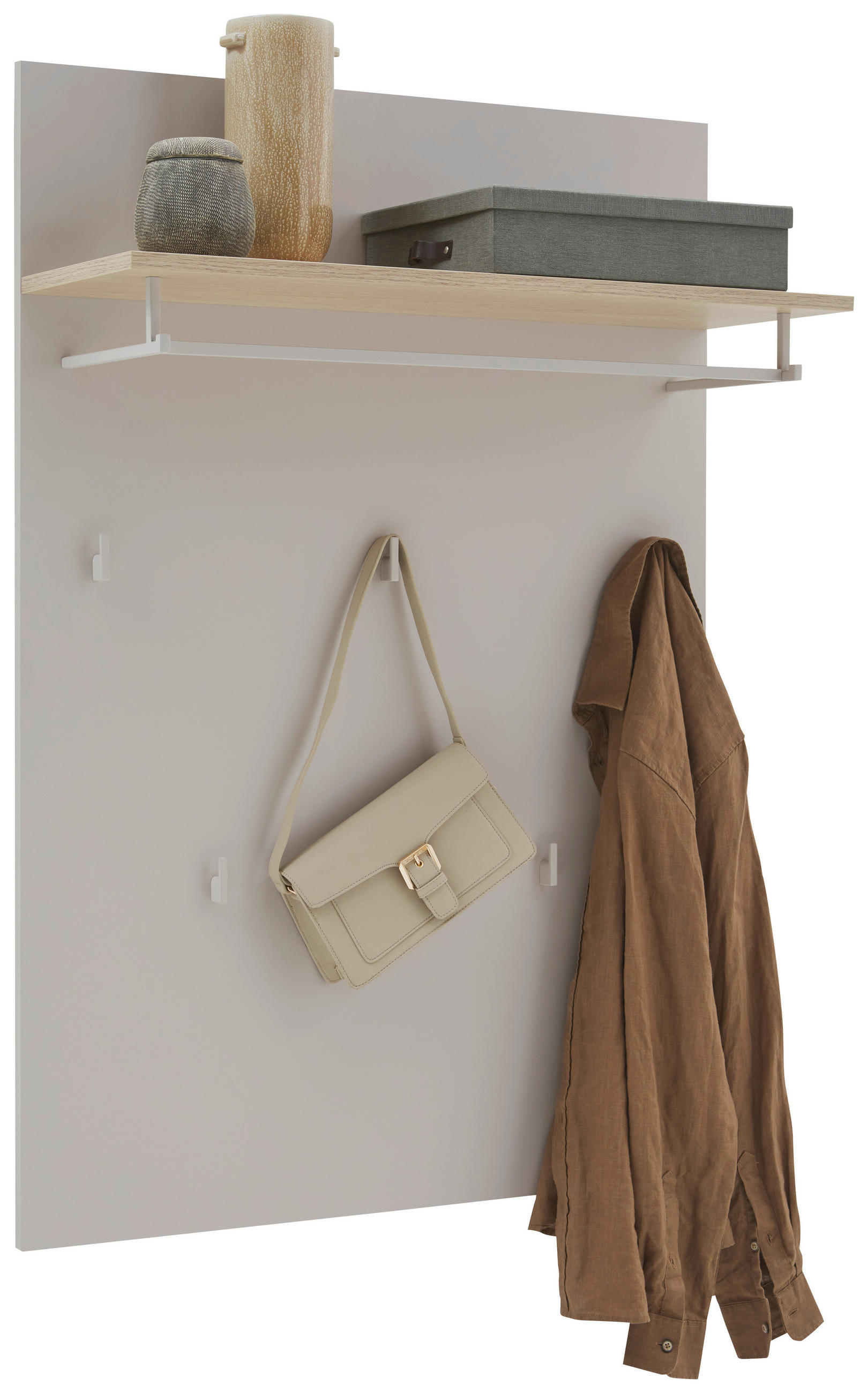 GARDEROBENPANEEL  in 80/115/28 cm  - Kaschmir/Eichefarben, Design, Holzwerkstoff (80/115/28cm) - Voleo