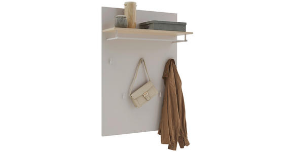 GARDEROBENPANEEL  in 80/115/28 cm  - Kaschmir/Eichefarben, Design, Holzwerkstoff (80/115/28cm) - Voleo