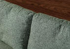 3-SITZER-SOFA Flachgewebe Grün  - Dunkelbraun/Grün, KONVENTIONELL, Holz/Textil (225/70/89cm) - Livetastic