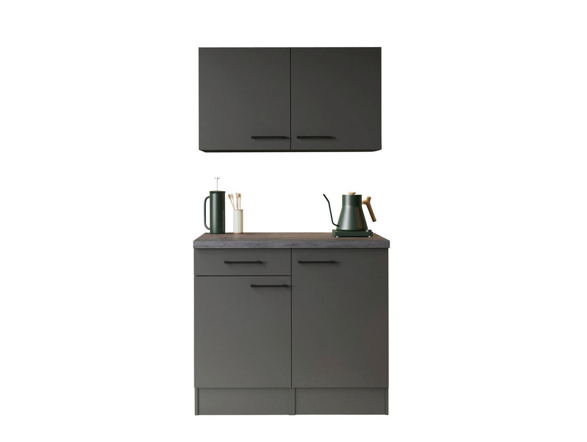 BIFE   siva  - siva/crna, Trend, drvni materijal/metal (100/200/60cm) - Respekta