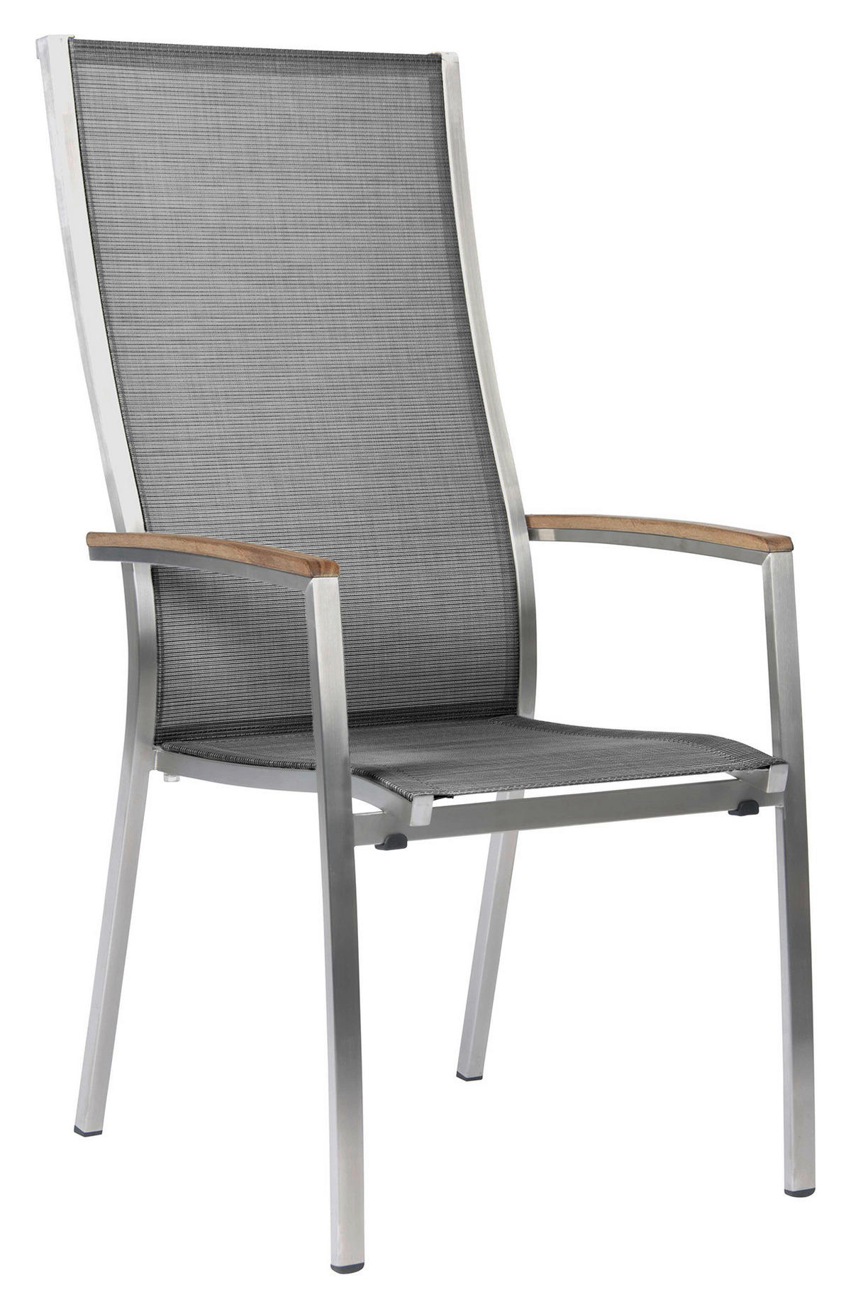 STAPELSESSEL Edelstahl Grau, Silberfarben  - Silberfarben/Grau, Design, Holz/Textil (56/110/68,5cm) - Stern