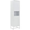 PREDSIEŇOVÁ SKRIŇA, biela, 50/190/41 cm - čierna/biela, Modern, kov/kompozitné drevo (50/190/41cm) - P & B