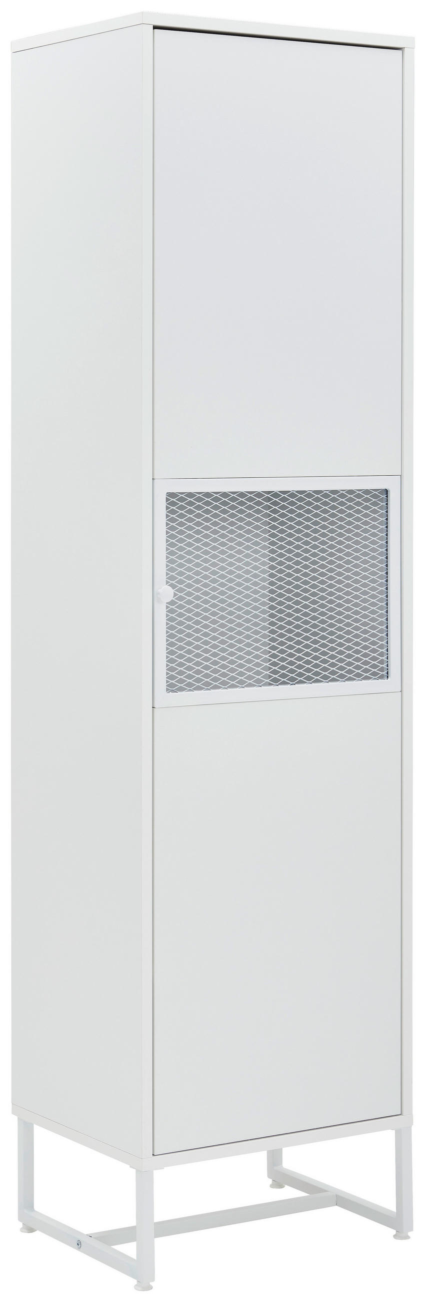 PREDSIEŇOVÁ SKRIŇA, biela, 50/190/41 cm - čierna/biela, Modern, kov/kompozitné drevo (50/190/41cm) - P & B