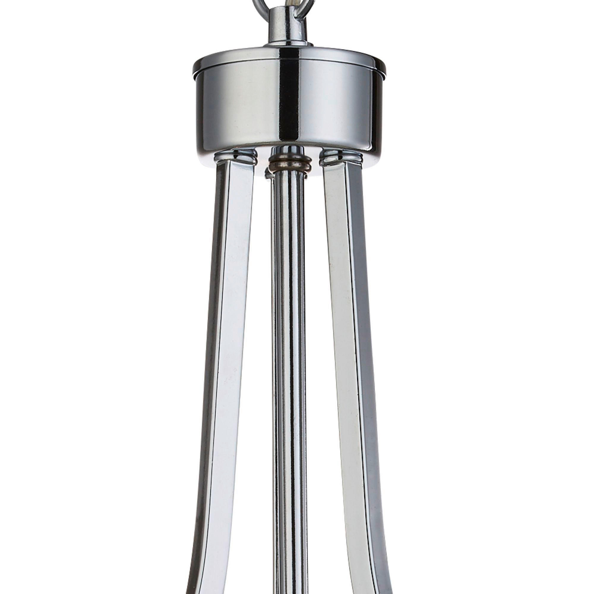 KRISTALL-HÄNGELEUCHTE 49/150 cm   - Chromfarben, Design, Glas/Metall (49/150cm)