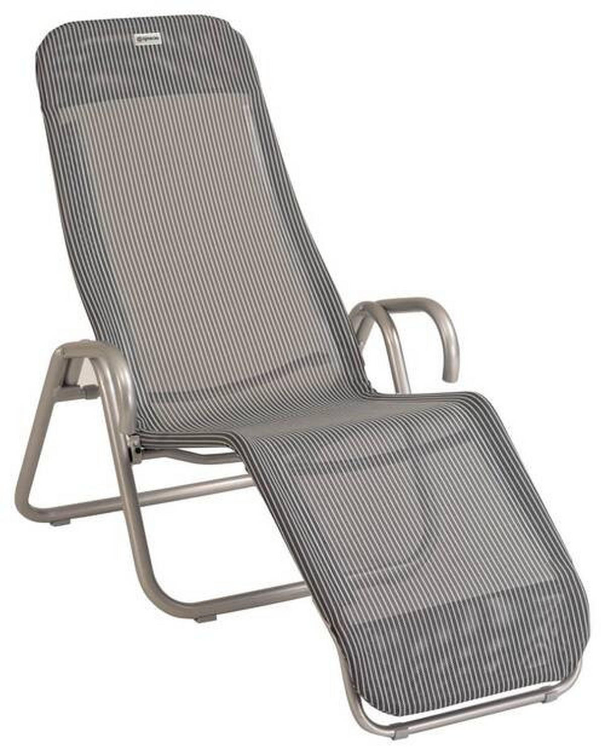 Sonnenliege Calypso aus 52/39/137 cm  - Grau, MODERN, Textil/Metall (52/39/137cm) - Acamp
