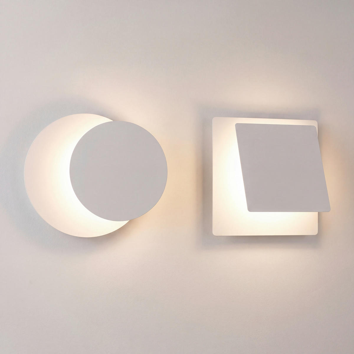 LED-WANDLEUCHTE Mio 18/18/7.2 cm  - Weiß, Design, Metall (18/18/7.2cm)