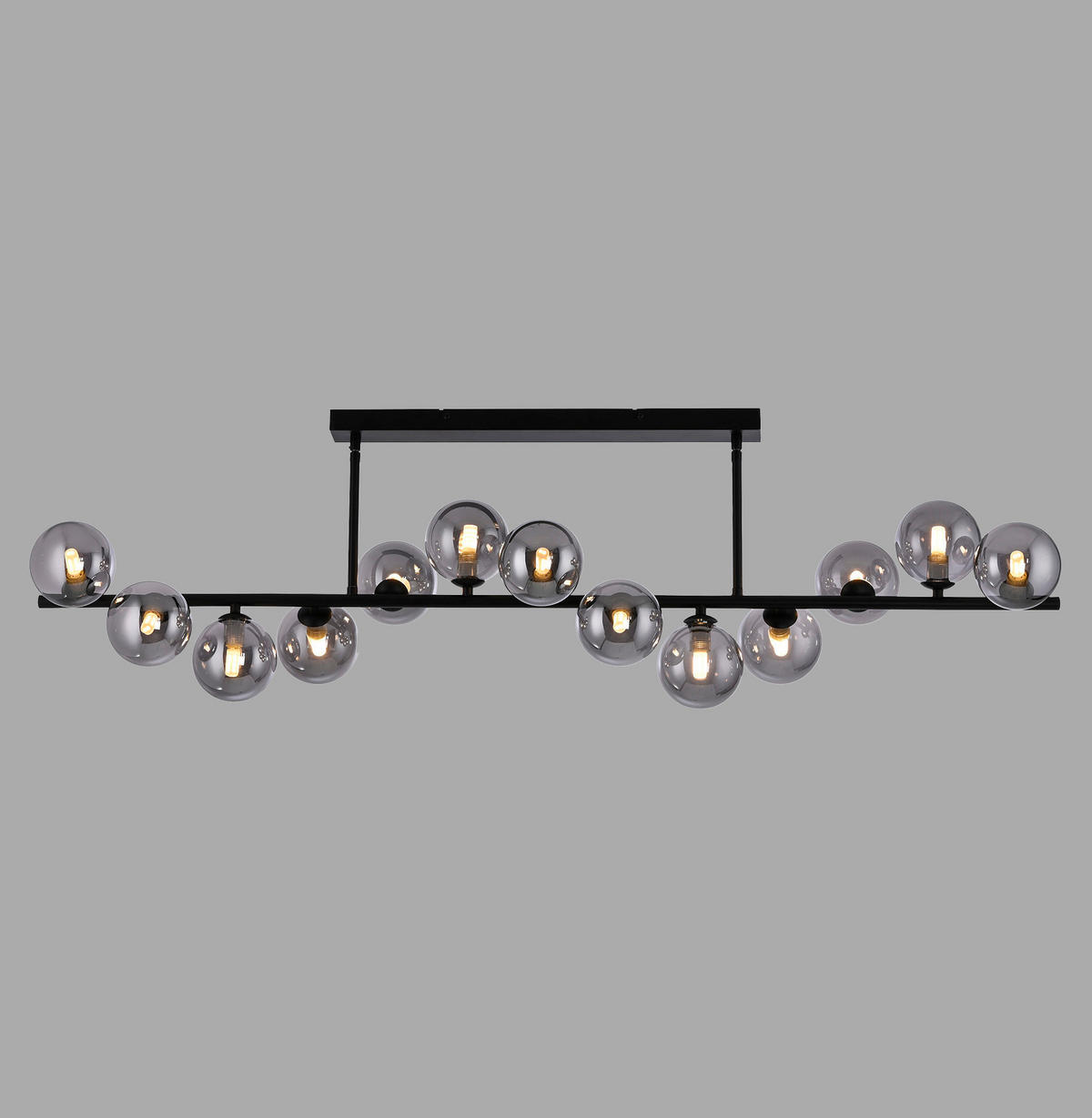 LED-DECKENLEUCHTE 118/23/34 cm   - Schwarz, Design, Glas/Kunststoff (118/23/34cm) - Schöner Wohnen