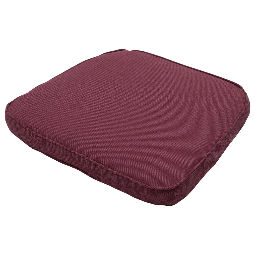 Thumbnail - Xxxl Sesselauflage, Bordeaux, Textil, Uni, Füllung: Schaumstoff, Vlies, bauchig, 48x7.5x48 cm, Global Recycled Standard ...