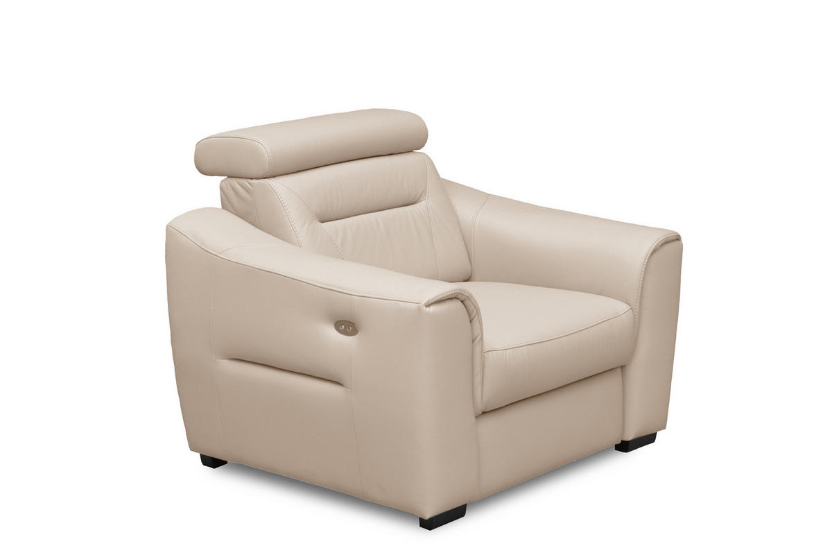 RELAX FOTEL - Pezsgő/fekete, Design, bőr/textil (103/86-104/102cm) - Celina Home