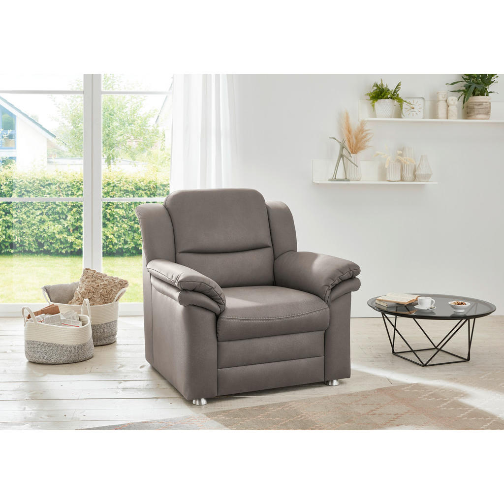 Thumbnail - Carryhome Sessel, Grau, Textil, 94x96x92 cm, Goldenes M, Made in EU, Fußauswahl, Stoffauswahl, Wohnzimmer, Sessel, Polst...